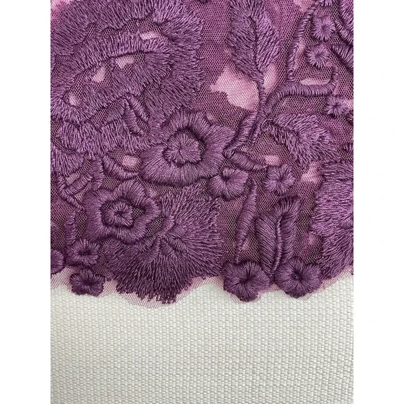 New Candela Blouse Floral Embroidered Mesh Sheer Fairy Romantic Victorian Size L - Picture 13 of 13